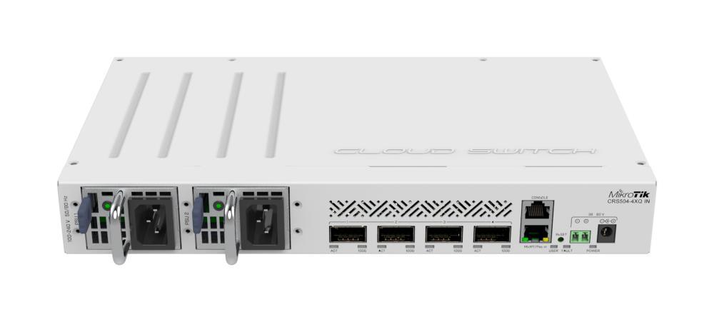 Маршрутизатор 4PORT 1000M CRS504-4XQ-IN MIKROTIK