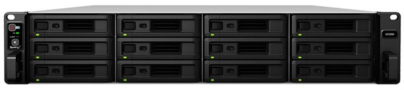 Система хранения данных Synology Rack 2U ISCSI Unified DualCont Array (QC2,4GhzCPU/8Gbupto64/2x1GbE+1x10GbE(+1xExpSlot) per controller)(upto12 2,5"/3,5"SASupto36with 2xRXD1219SAS),RAIDBasic,JBOD,0,1,5,10,F1/2xRPS/norail/5YW (UC3200)
