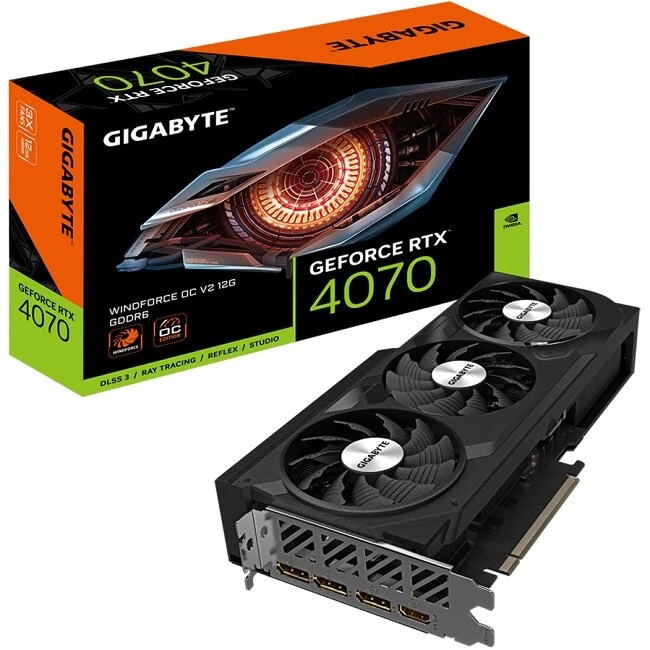 Видеокарта GigaByte nVidia GeForce RTX 4070 12Gb (GV-N4070WF2V2-12GD)