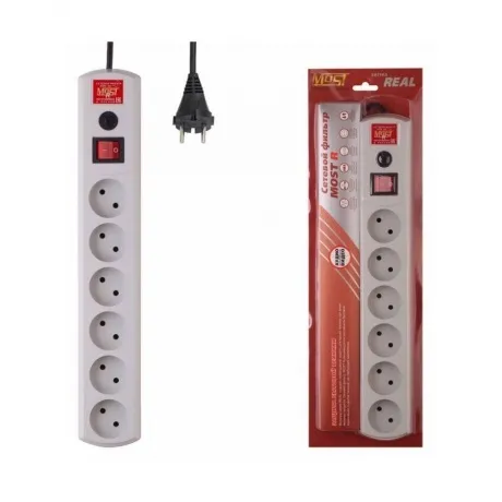 Сетевой фильтр Most R 5м (6 розеток) белый в Санкт-Петербурге