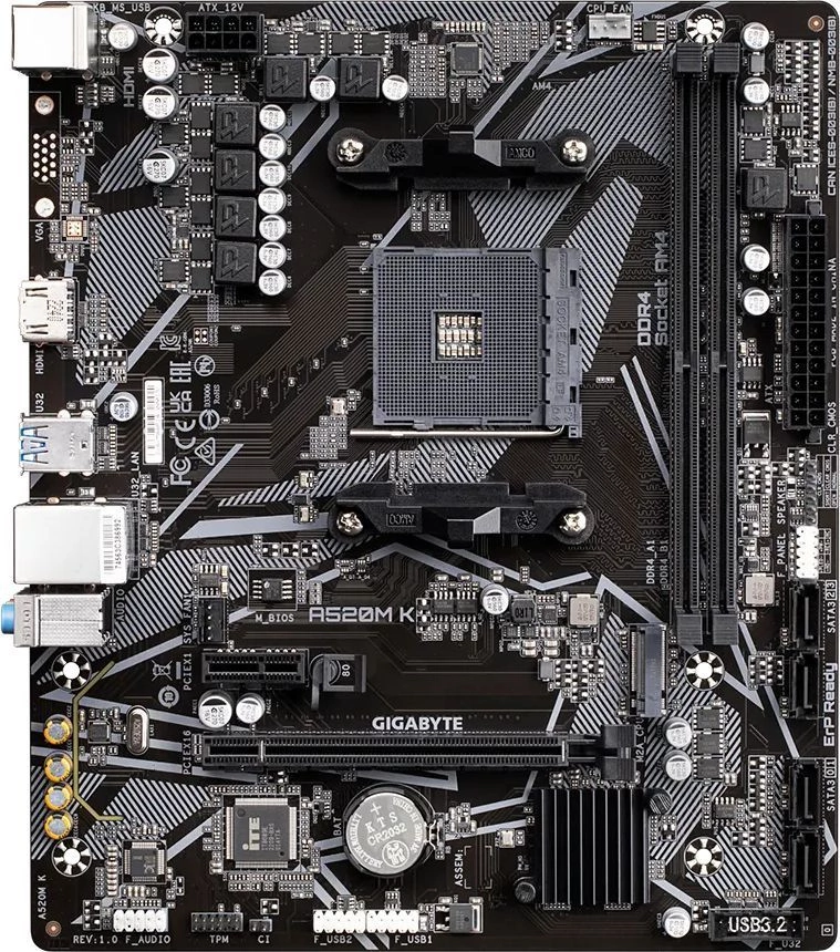 Материнская плата Gigabyte A520M K