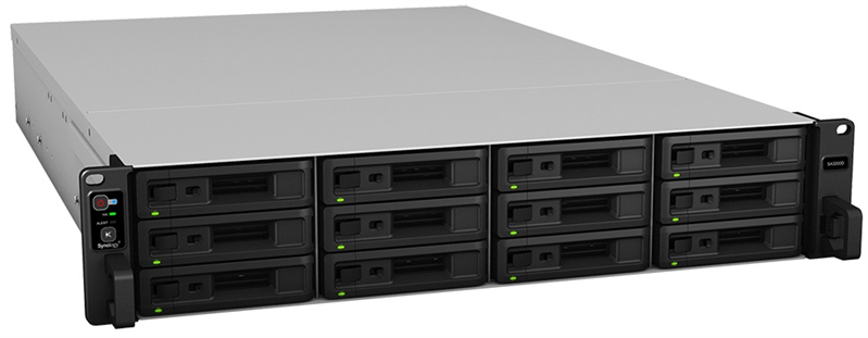 Система хранения данных Synology Rack 2U DualCont Array (QC2,4GhzCPU/8Gbupto64/2x1GbE+1x10GbERJ45(+1xExpSlot) per contr)NoHDD(upto12 2,5"/3,5"SASupto36with 2xRXD1219SAS),RAIDBasic,JBOD,0,1,5,6,10,F1/2xRPS/norail/5YW' (SA3200D)