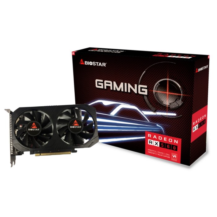 Видеокарта BIOSTAR AMD RX 560 1175 4096 6000 128 RTL [VA5615RF41]