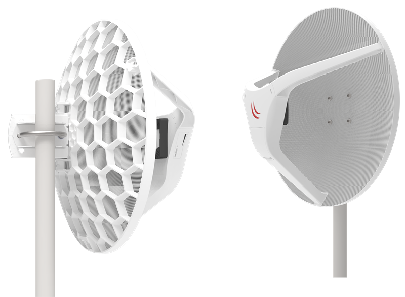 Точка доступа MikroTik LHG 60G (60GHz antenna, 802.11ad wireless, four core 716MHz CPU, 256MB RAM, 1x Gigabit LAN, RouterOS L3, POE, PSU) for use as CPE in Point -to-Multipoint setups for connections up to 800m (RBLHGG-60ad)