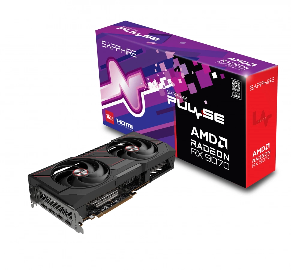 Видеокарта AMD Radeon RX 9070 XT Sapphire Pulse 16Gb (11348-03-20G)