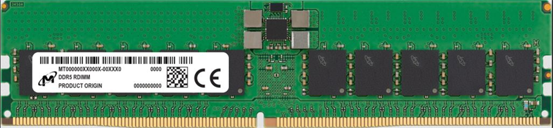 Оперативная память Micron DDR5 RDIMM 32GB 2Rx8 5600 MHz ECC Registered MTC20F2085S1RC56BD1, 1 year, OEM
