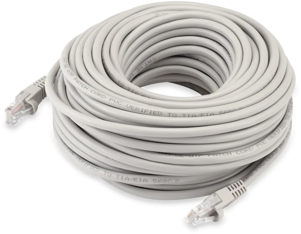 Патч-корд Buro UTP-5E-20M-G-LSZH UTP cat.5E 20м серый RJ-45 (m)-RJ-45 (m)