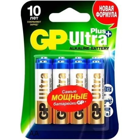 Батарейки алкалиновые GP Ultra Plus Alkaline 15А AА - 8 шт. на блистере в Санкт-Петербурге
