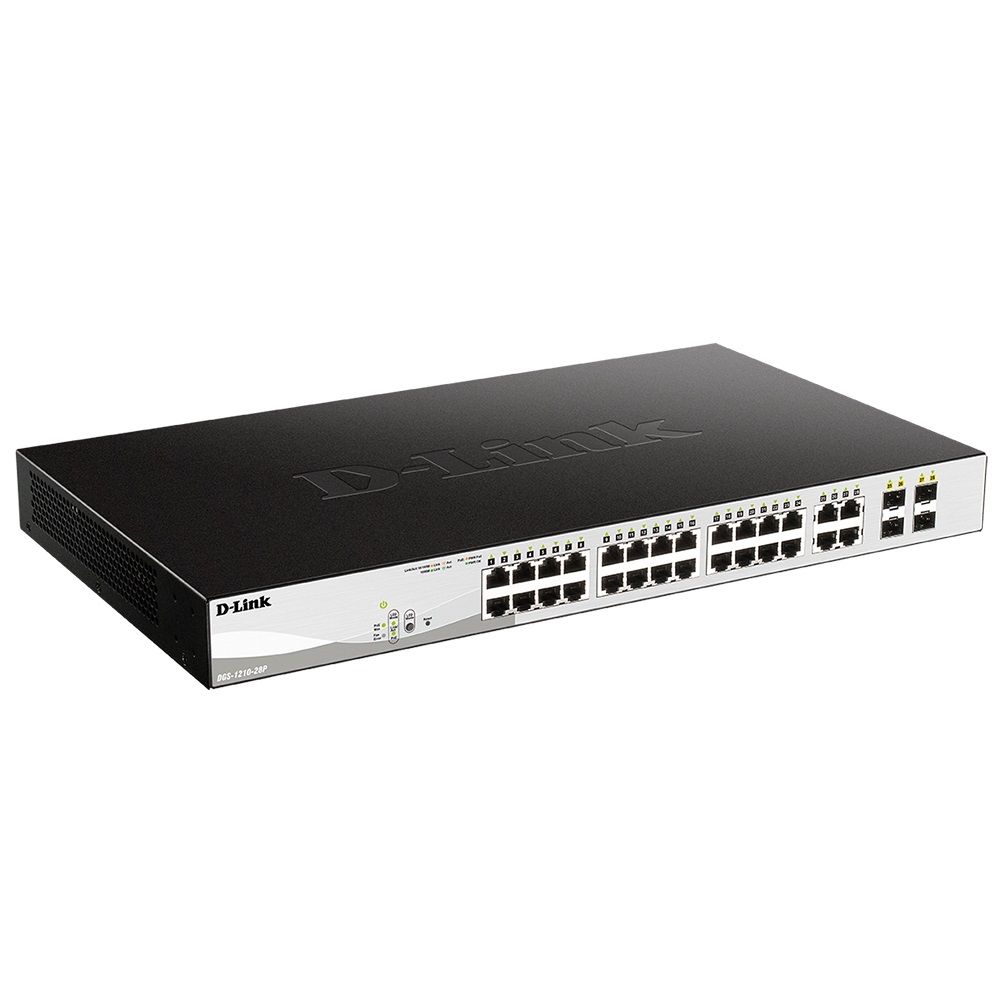 Коммутатор D-Link DGS-1210-28P/FL1A 28G 24PoE 193W управляемый