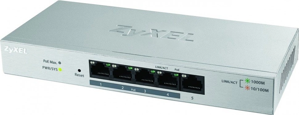 Коммутатор Zyxel GS1200-5HP v2 (GS1200-5HPV2-EU0101F)