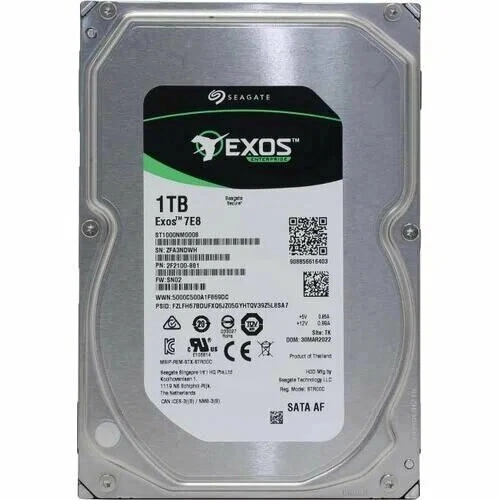 Жёсткий диск Seagate Exos, 1 ТБ (ST1000NM0008)