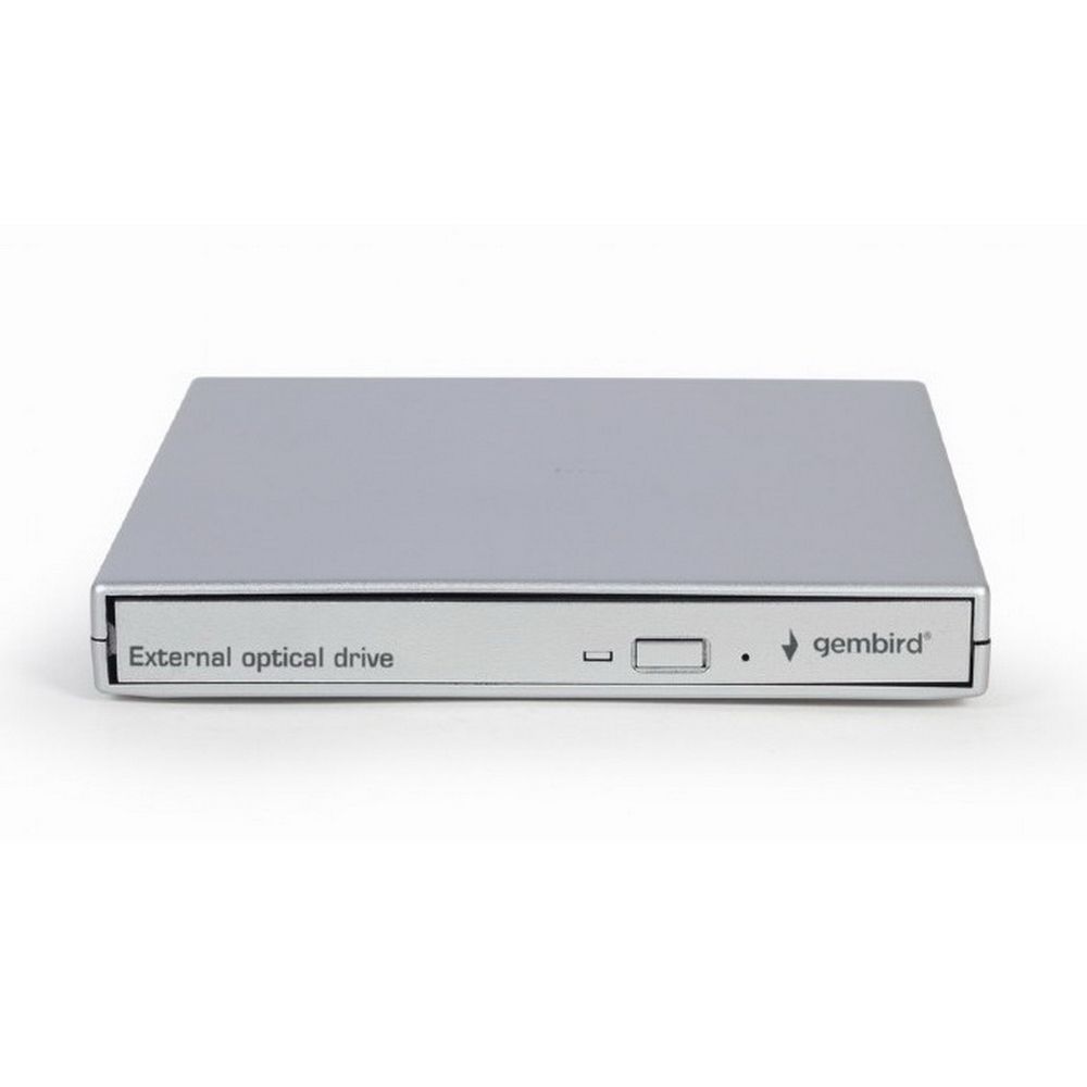Внешний DVD-привод Gembird DVD-USB-02-SV с интерфейсом USB 2.0 пластик, серебро (115681)