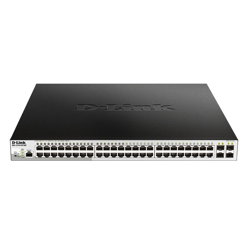 Коммутатор D-Link DGS-1210-52P/ME DGS-1210-52P/ME/B1A 48G 4SFP 24PoE 193W управляемый