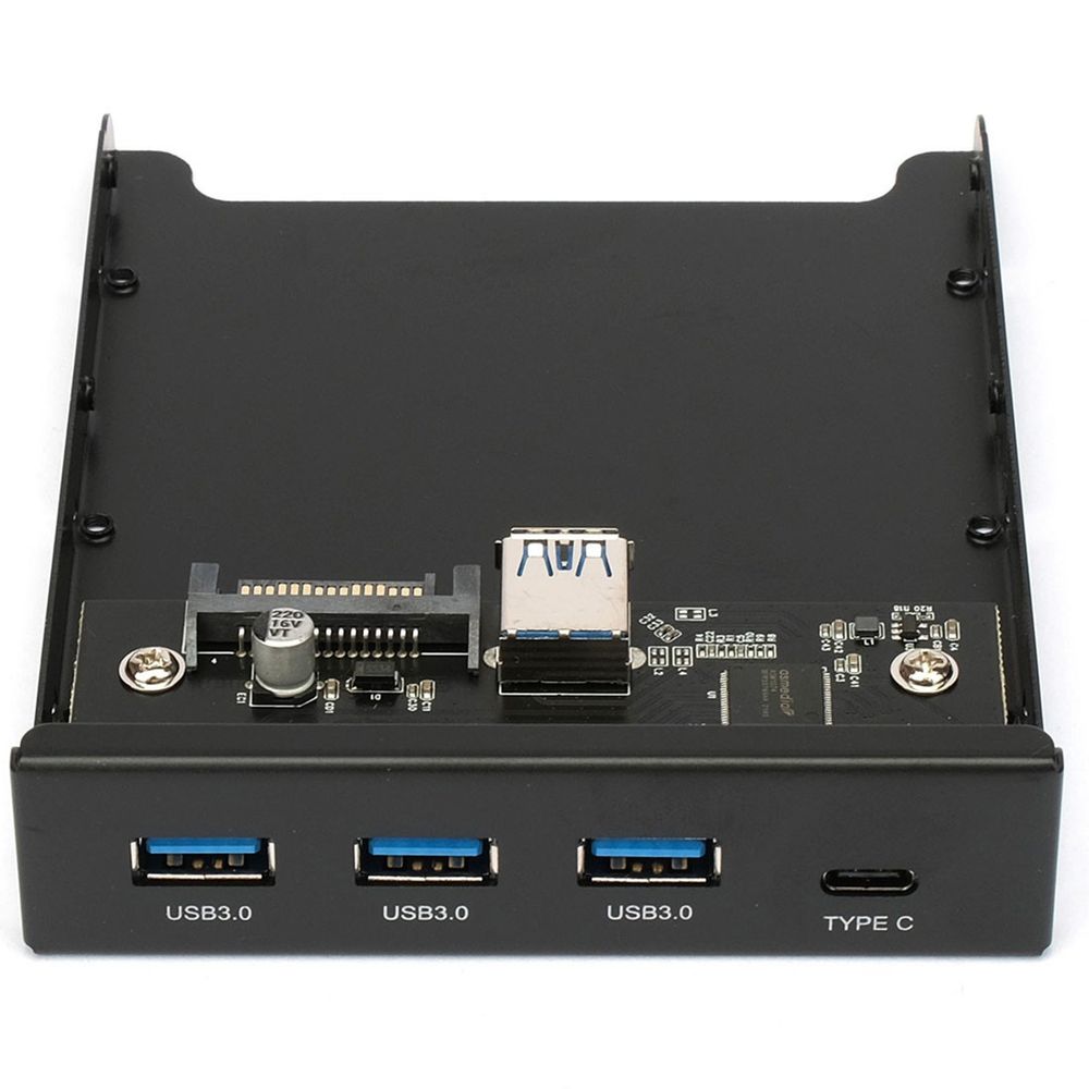 Планка USB 3.0 на переднюю панель 3.5" Gembird, 3 порта USB и 1 порт Type-C (FP3.5-USB3-3A1C)