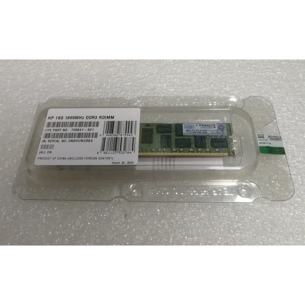 Оперативная память HP 708641-B21 16G 1866MHz DDR3 RDIMM серверная 715274-001, 712383-081, 708641-S21 Dual Rank x4 PC3-14900R CAS-13