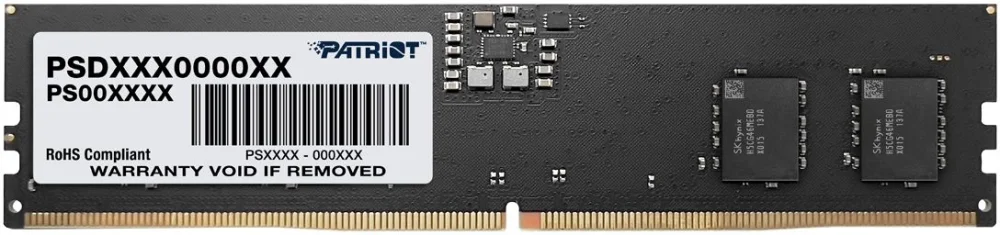 Память DDR5 16GB 6400MHz Patriot PSD516G64081C Signature RTL PC5-51200 CL52 DIMM 288-pin 1.1В single rank Ret