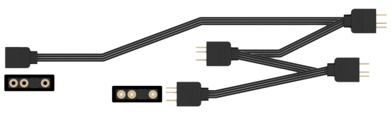 Кабель-разветвитель 1/4 ID-COOLING FS-04 ARGB (5V, 3 pin) Retail