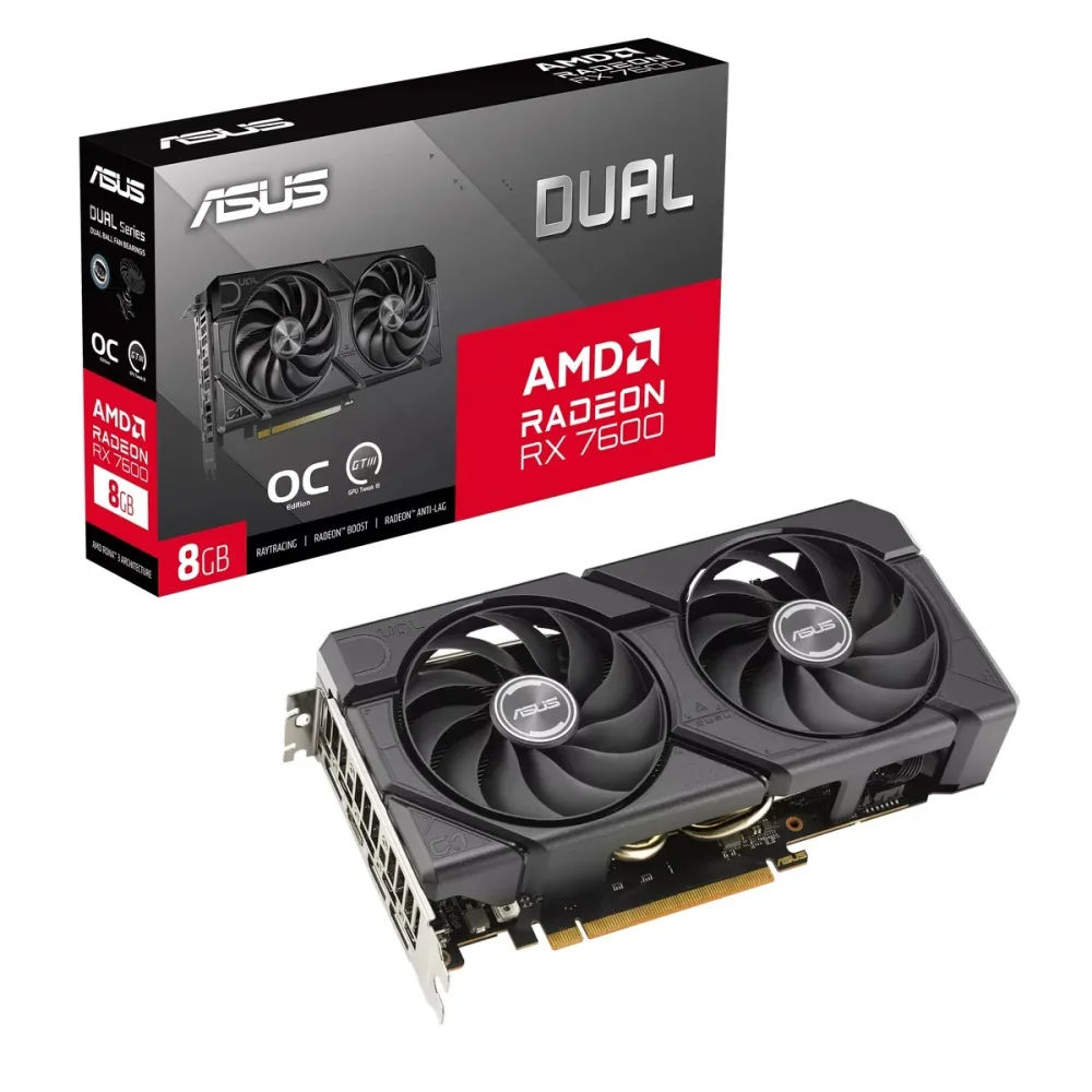 Видеокарта Asus RX7600 DUAL EVO OC 8GB GDDR6 128bit (90YV0LD0-M0NA00) в Санкт-Петербурге