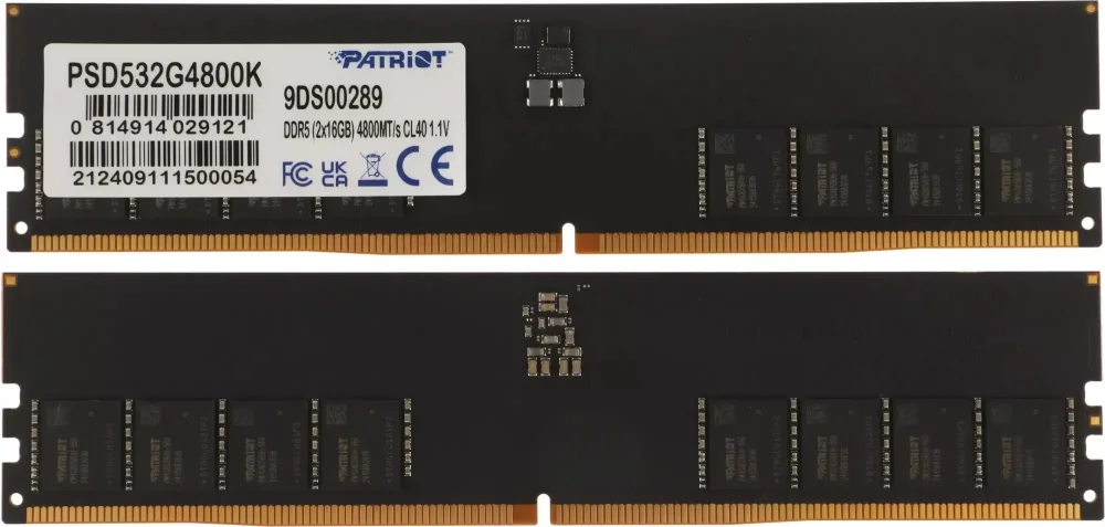 Память оперативная DDR5 Patriot 2x16Gb 4800MHz (PSD532G4800K) в Санкт-Петербурге