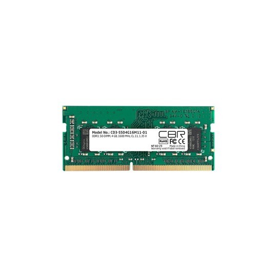 CBR DDR3 SODIMM 4GB CD3-SS04G16M11-01 PC3-12800, 1600MHz, CL11, 1.35V