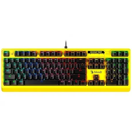 Клавиатура A4Tech Bloody B810RC Punk желтый/черный в Санкт-Петербурге