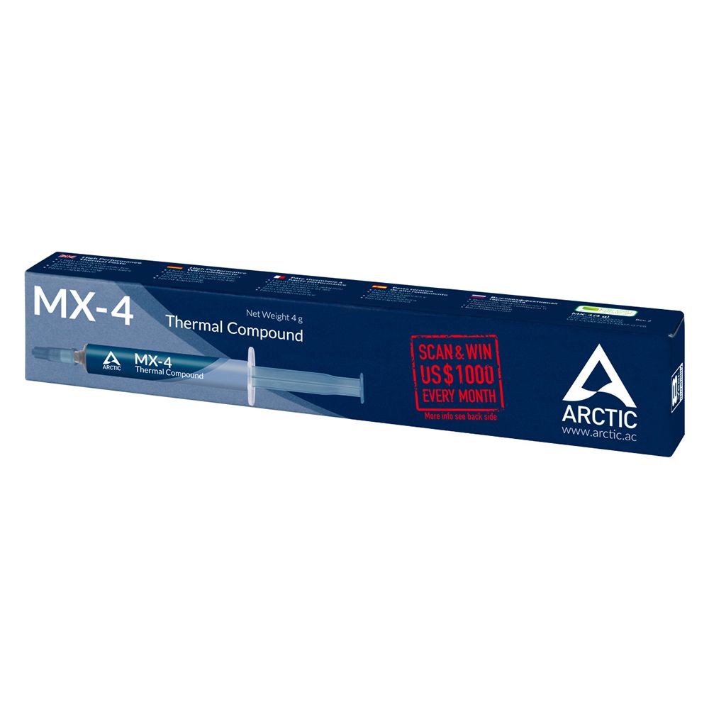 Термопаста Arctic MX-4 4 грамма 8,5 Вт/мК (ACTCP00002B) (701655) {50}