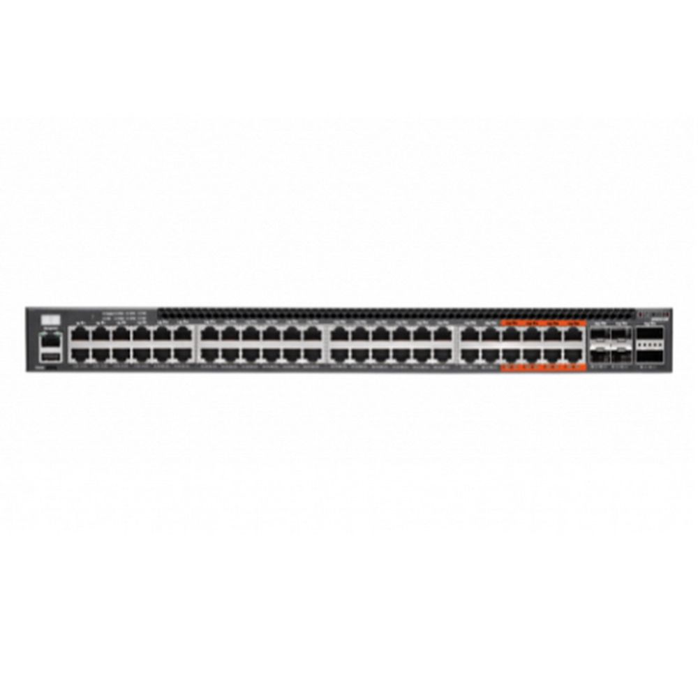 4610-54P-O-AC-Fv1 Edge-corE 48-Port GE RJ45 port w/ POE+, incl. 8 ports UPOE, 4x10G SFP+, 2 port QSFP+ by DAC or 20G QSFP+ Transceiver, Broadcom Helix 4, Dual-core ARM Cortex A9 1GHz, dual 110-230VAC 920W hot-swappable PSUs, one fixed system fan