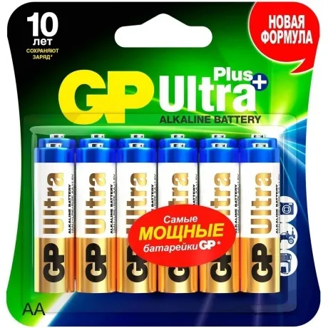 Батарейки алкалиновые GP Ultra Plus Alkaline 15А AА - 12 шт. на блистере в Санкт-Петербурге