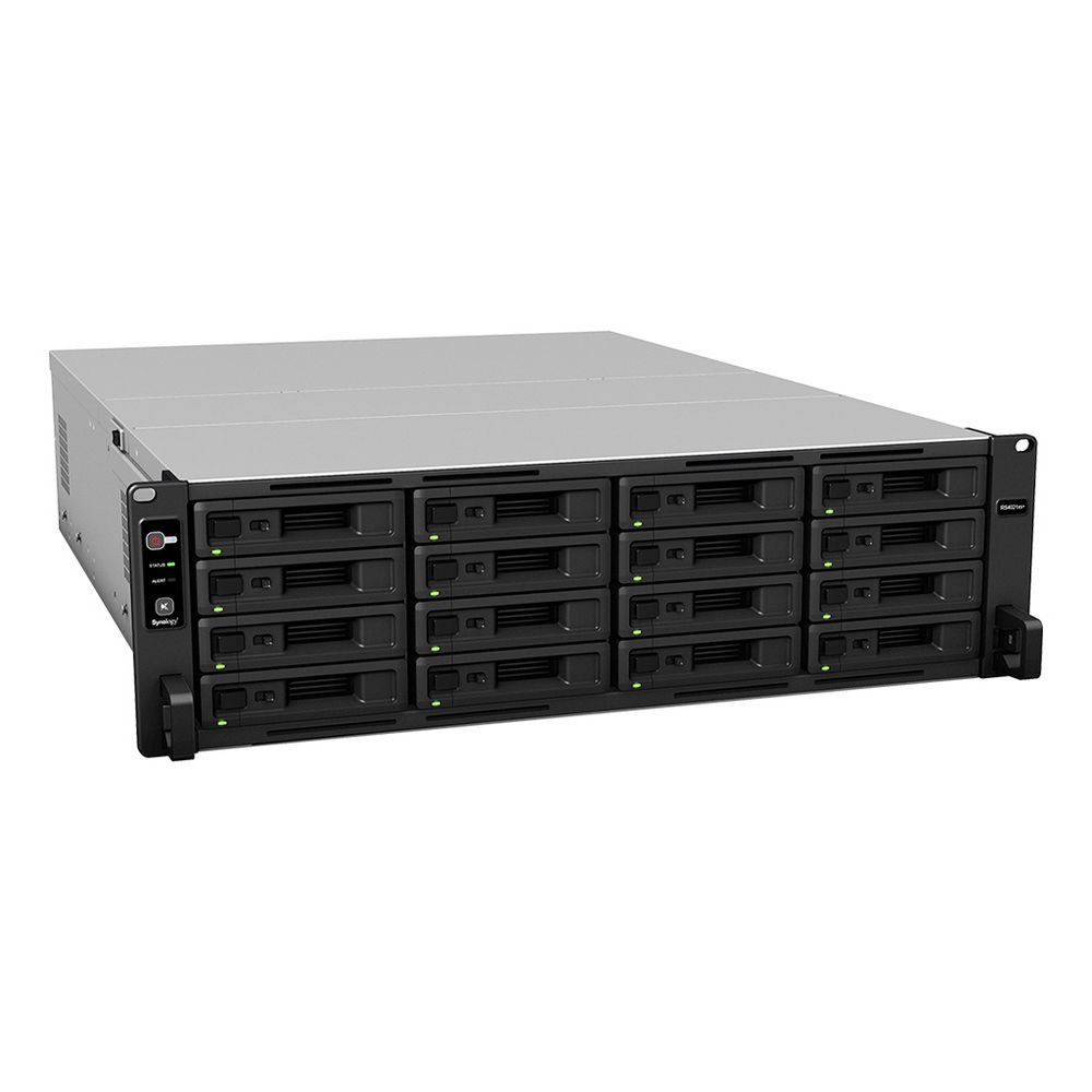 Система хранения данных Synology (Rack3U) 8C2,1Ghz/16Gb (64)/RAID0,1,10,5,6/upto16HP HDDs SATA(3,5'or2,5')upto 40 with 2xRX1217(RP)/2xUSB/4xGE+2x10GE/2xPCIe/iSCSI/2xIPcam(upto90)/2xRPS/no rail/5YW' repl RS4017xs+ (RS4021xs+)