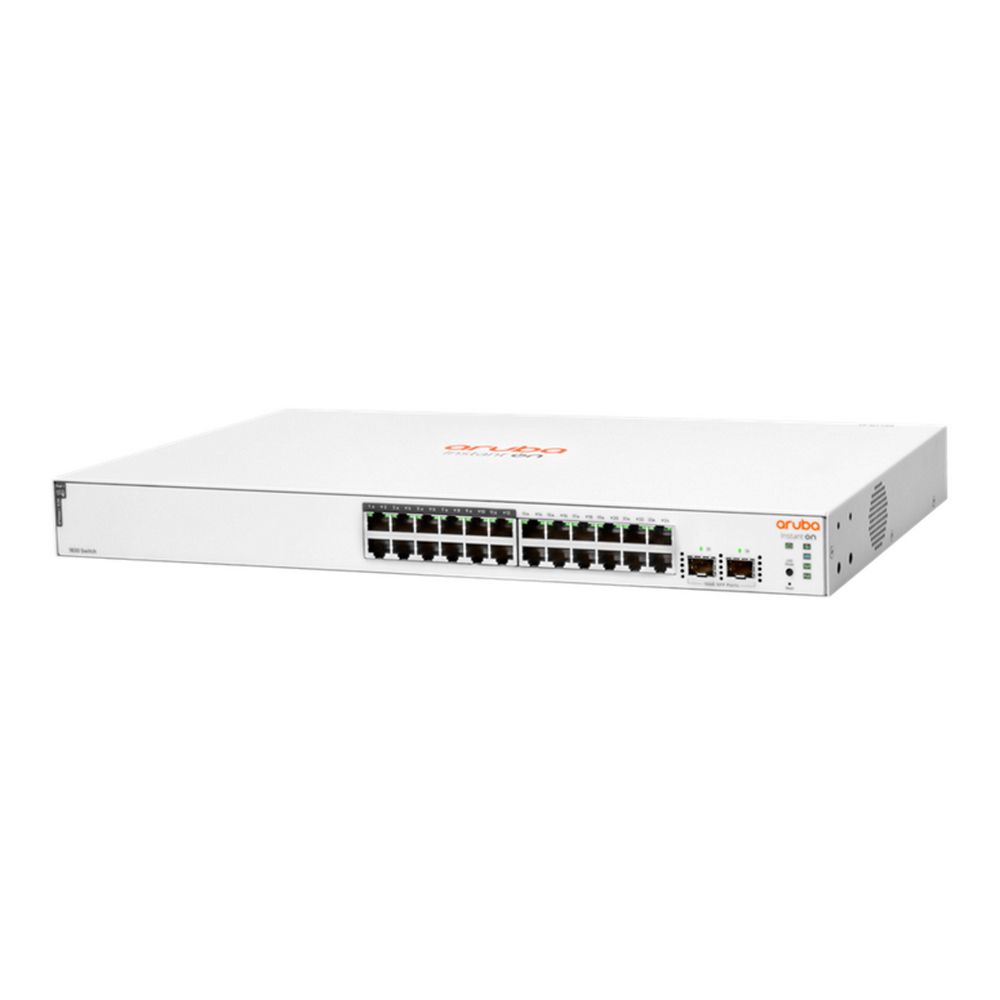 JL813A HPE Коммутатор Aruba Instant On 1830 24G Web-managed 12p Class4 PoE 195W 2SFP
