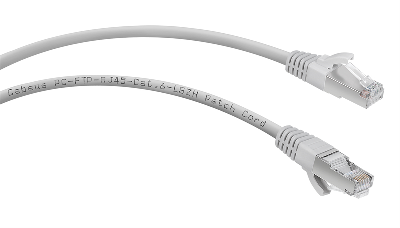 Патч корд Cabeus PC-FTP-RJ45-Cat.6-2m-LSZH Патч-корд F/UTP, категория 6, 2xRJ45/8p8c, экранированный, серый, LSZH, 2м (PC-FTP-RJ45-Cat.6-2m-LSZH)