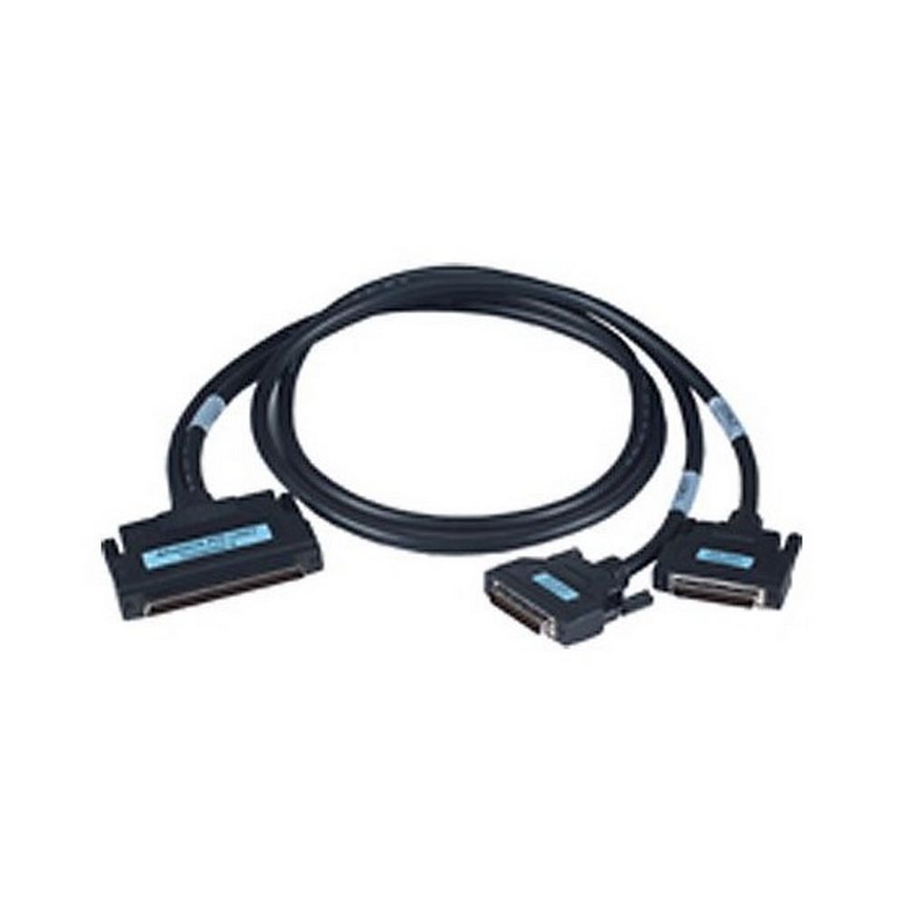 Кабель Advantech PCL-10251-2E Кабель интерфейсный SCSI-100 to 2*SCSI-50 Shielded Cable, 2m, P.V.C. jacket 100-Pin to two 50-Pin SCSI Cable, Half pitch 100 pin: Male gold flash contacts, black insulator, 25 twist pairs tinned and strand copper wire with dr