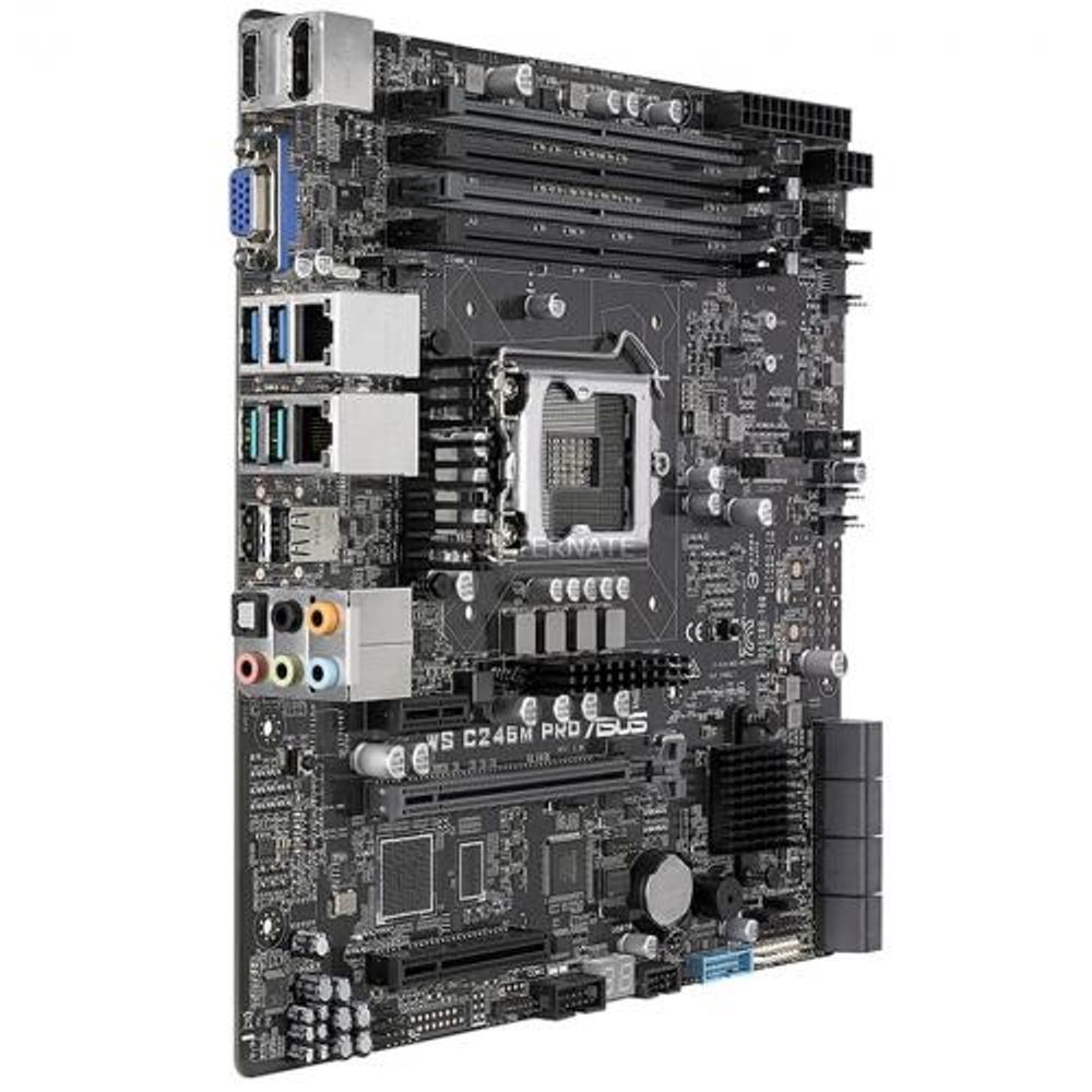 Материнская Плата Asus WS C246M PRO Soc-1151 iC246 mATX 4xDDR4 8xSATA3 i210AT/219LM 2хGgbEth Ret