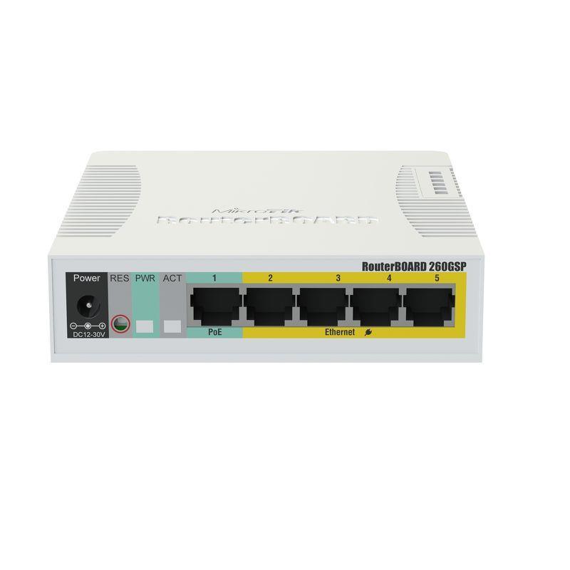 Коммутатор 5PORT 1000M 1SFP CSS106-1G-4P-1S MIKROTIK