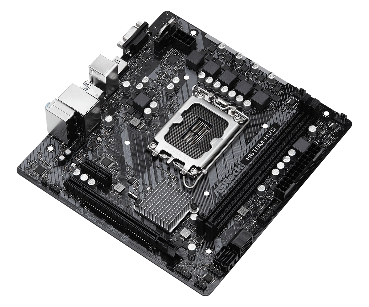 Материнская плата H610 S1700 MATX H610M-HVS ASROCK