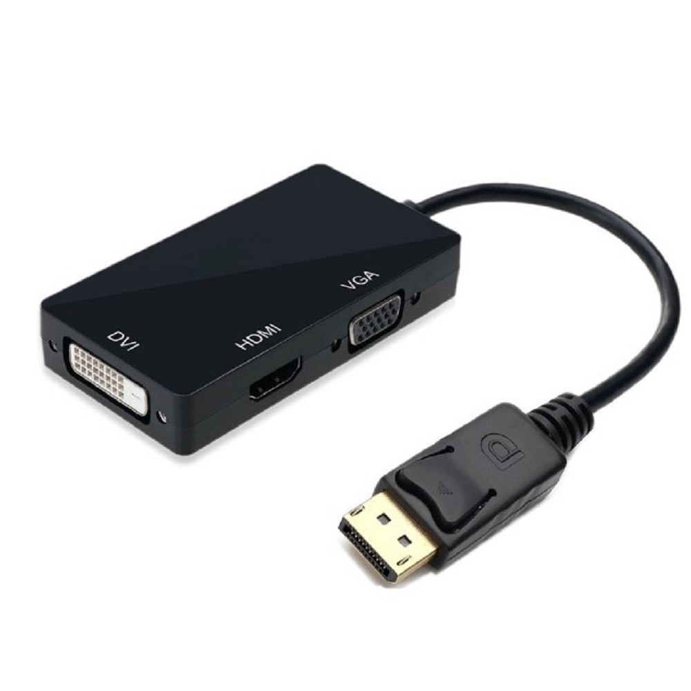 ORIENT Кабель-адаптер C309, DisplayPort M -> HDMI/ DVI-I/ VGA, длина 0.2 метра, черный (30309)