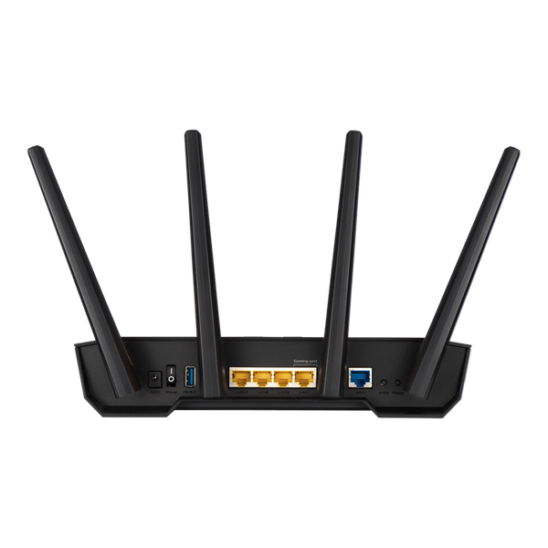 ASUS TUF-AX3000// роутер 802.11 a/b/g/n/ac/ax, до 574 + 4804 Mbps, 2,4 + 5 гГц, 6 антенны, USB; 90IG0790-MO3B00 (TUF-AX3000)