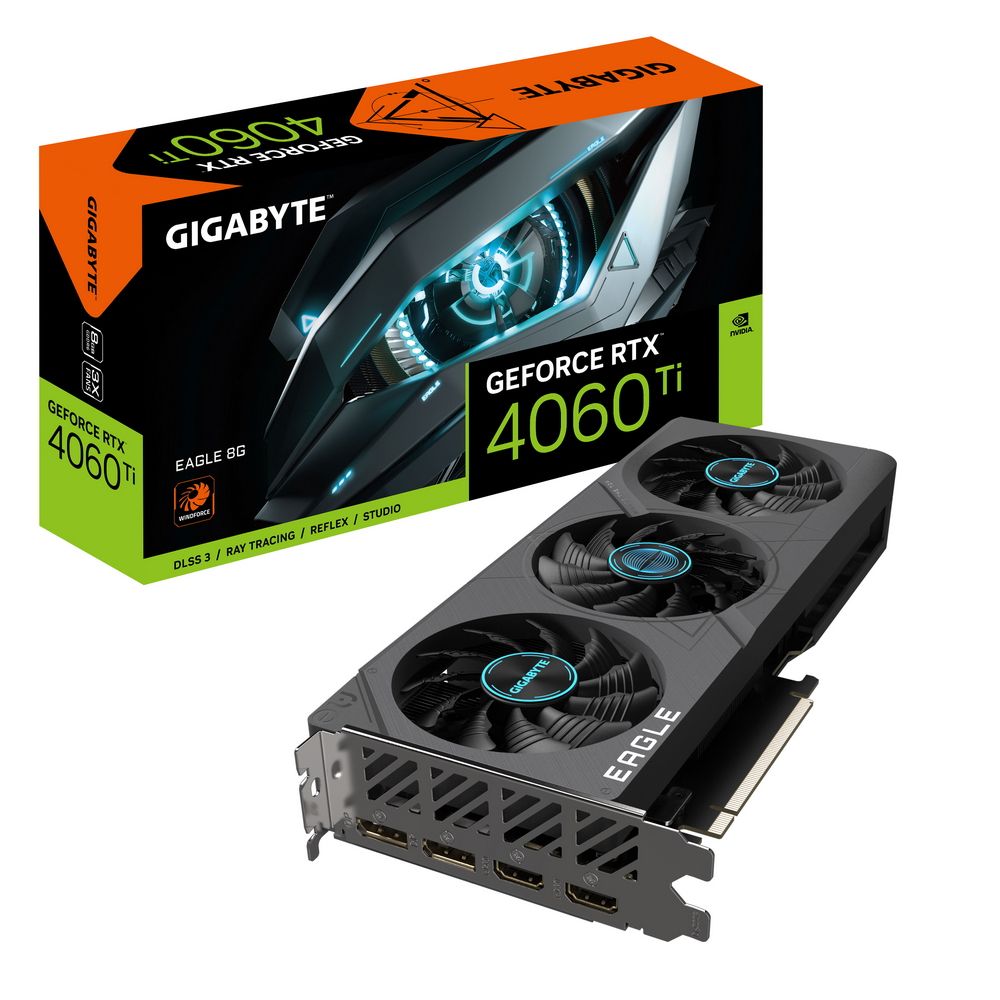 Видеокарта Gigabyte Eagle nVidia RTX 4060 Ti 8192 18000 128 RTL [GV-N406TEAGLE-8GD]