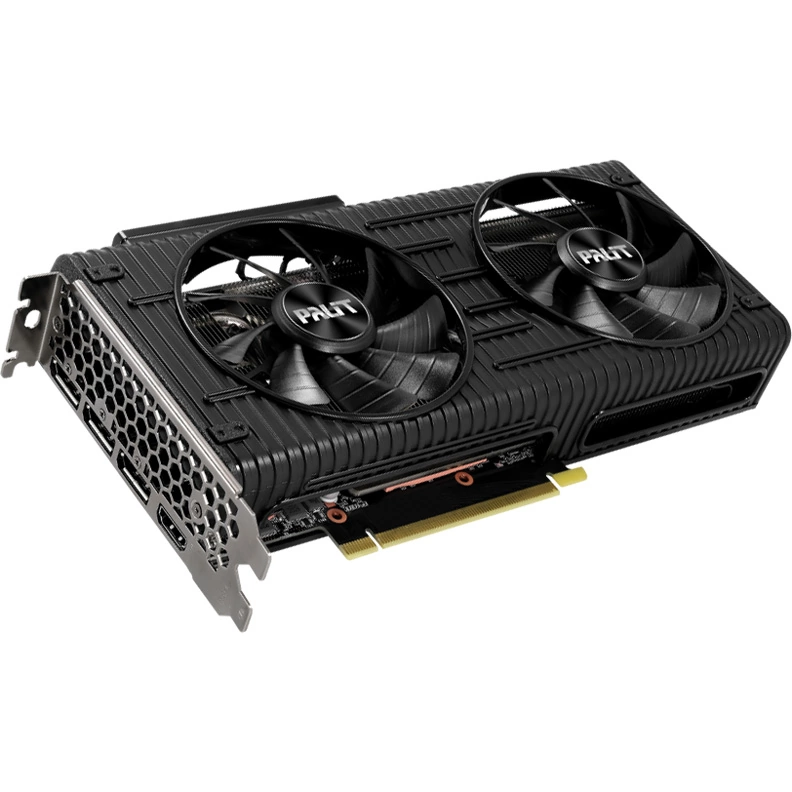Видеокарта Palit GeForce RTX 3060 Ti DUAL OC V1 (LHR) [NE6306TS19P2-190AD)