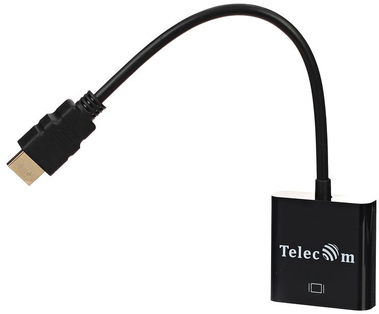 Кабель-переходник HDMI(M) -> VGA(F) Telecom [TA558] VCOM Telecom HDMI(M) — VGA(F) (TA558)