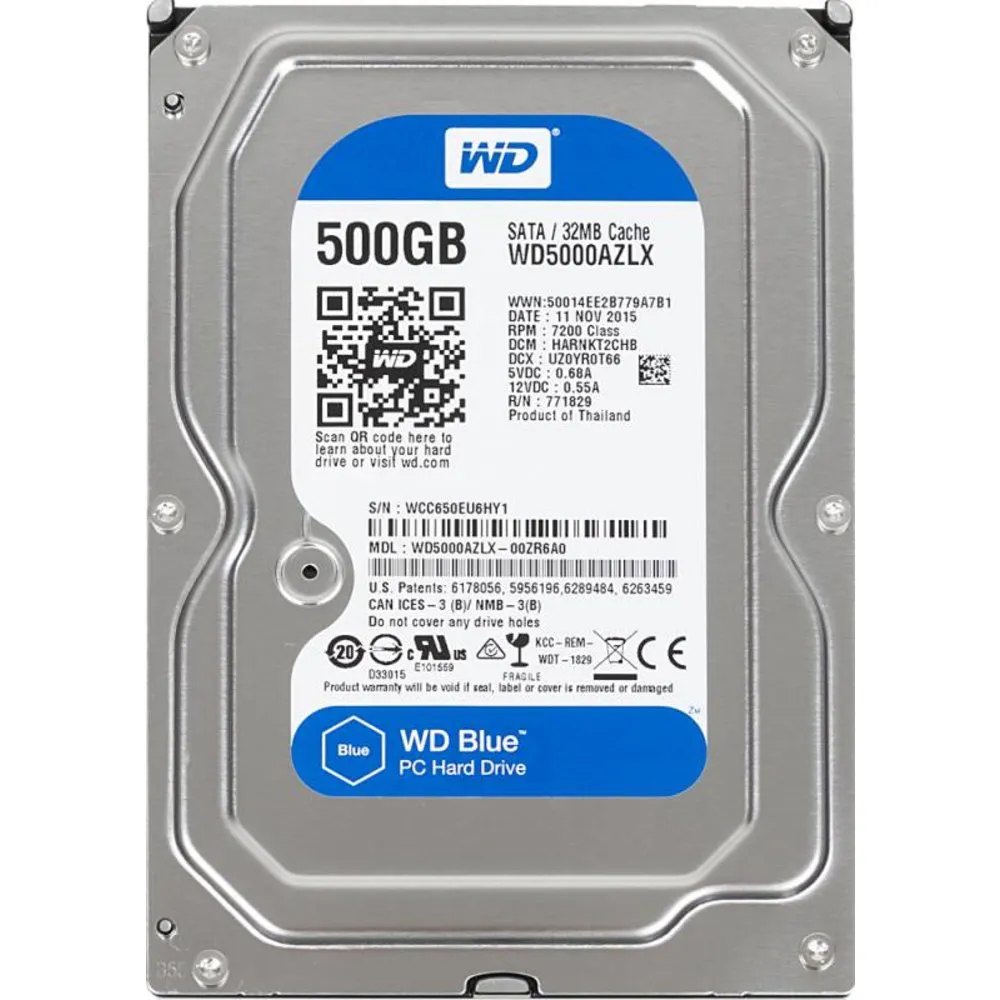 Жесткий диск WD Blue 500Gb (WD5000AZLX) в Санкт-Петербурге