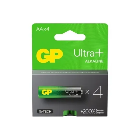 Батарейки алкалиновые GP Ultra Plus Alkaline 15А АA - 4 шт. на блистере в Санкт-Петербурге