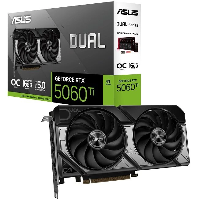 Видеокарта Asus DUAL-RTX5060TI-O16G//RTX5060TI (90YV0MH0-M0NA00)