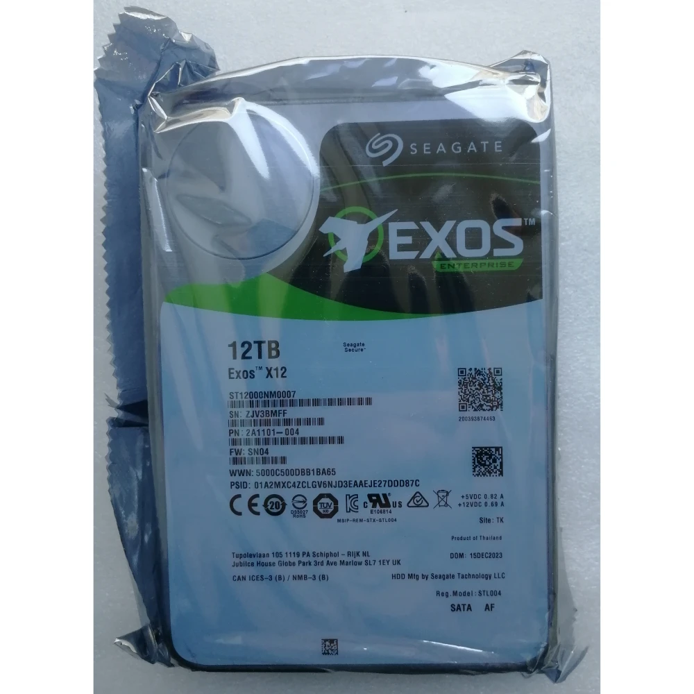 Жесткий диск Seagate ST12000NM0007 Exos X12 512E 12TB 7200rpm 256MB 3.5" SATA III