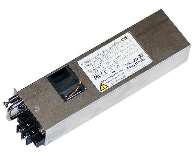 Блок питания MikroTik Hot Swap 12V 150W -48V DC telecom power supply for CCR1072-1G-8S+ (PW48V-12V150W)