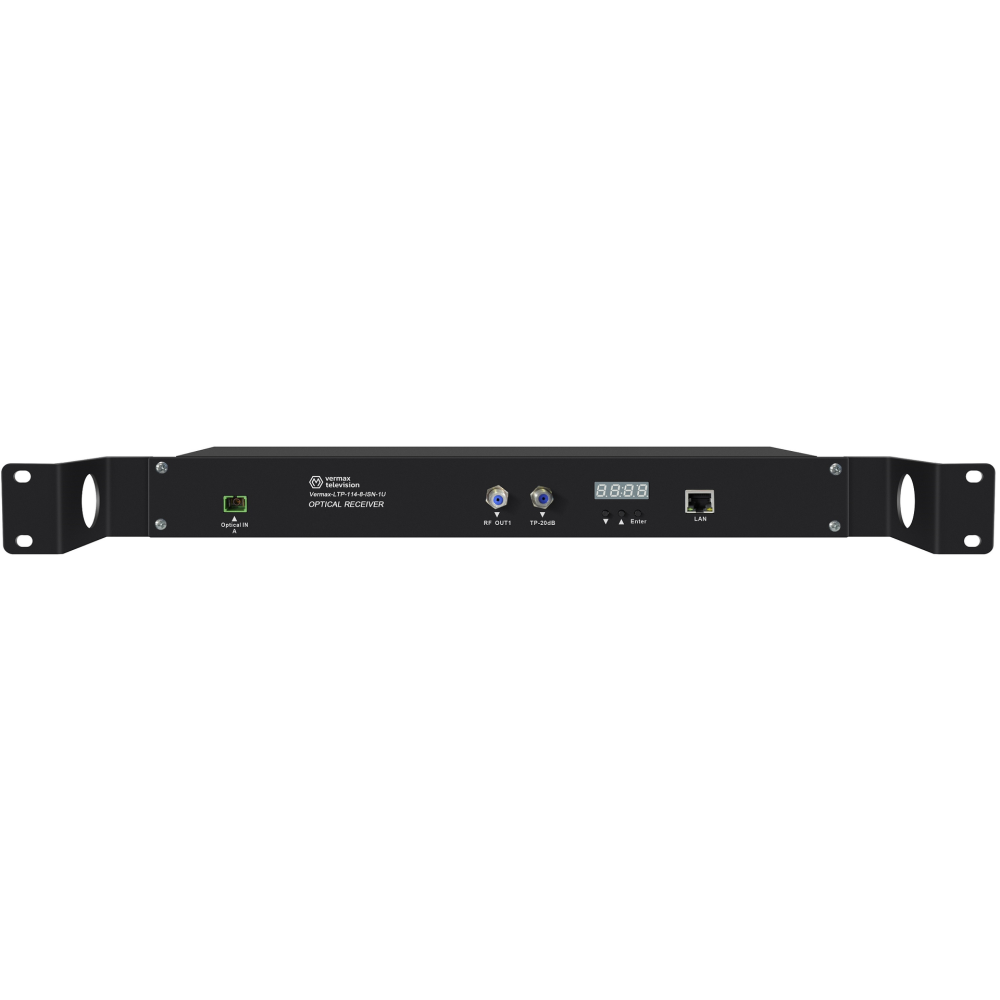 Приёмник оптический для сетей КТВ Vermax-LTP-114-8-ISN-1U