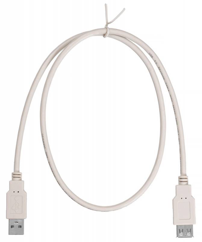 Кабель-удлинитель Buro USB2.0-AM-AF-0,75M USB A(m) USB A(f) 0.75м белый