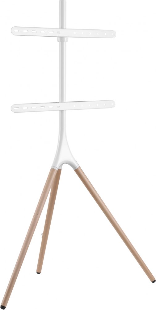 Подставка для телевизора Cactus CS-ST1246WTBCH, 45-65", напольный, белый / береза