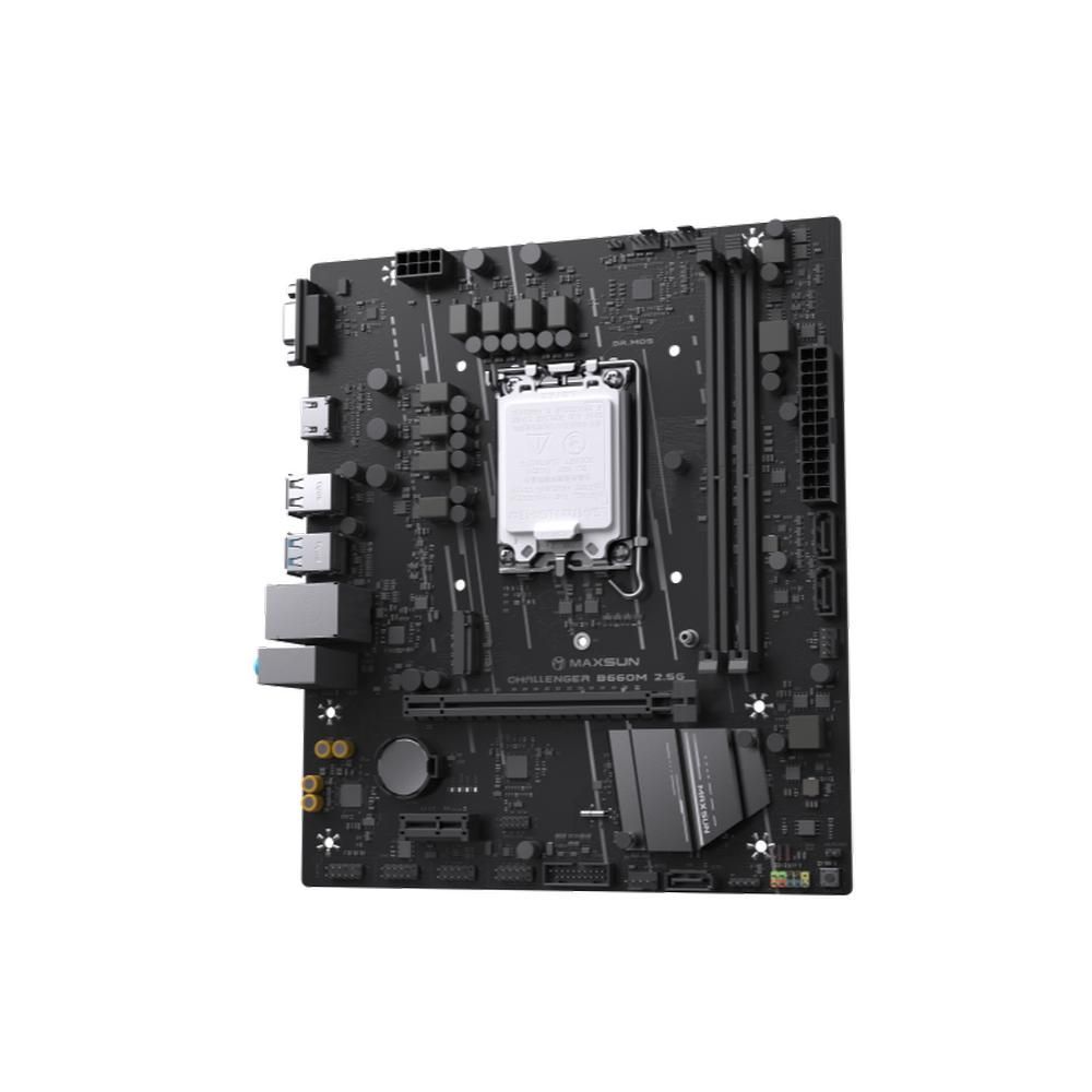 Материнская плата Maxsun MS-Challenger B660M 2.5G B660, LGA1700, 2*DDR4, 1*PCIEx16, 1*PCIEx1, 1*M.2, 4*USB3.2Gen1, 6*USB2.0, 3*SATA3.0, 2.5G, VGA, HDMI, M-ATX, RTL