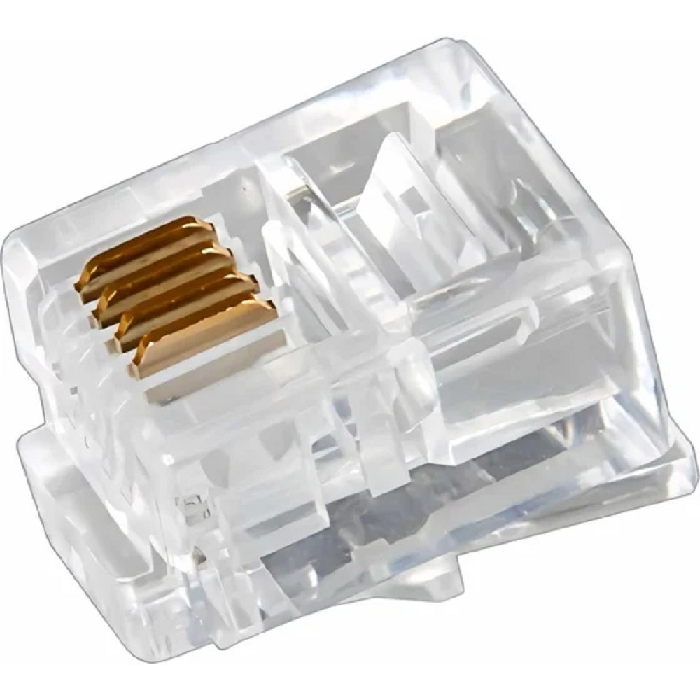 Rexant (05-1012) Разъем телефонный UTP, RJ-14 (6P4C), CAT 3 (упаковка 100 шт)